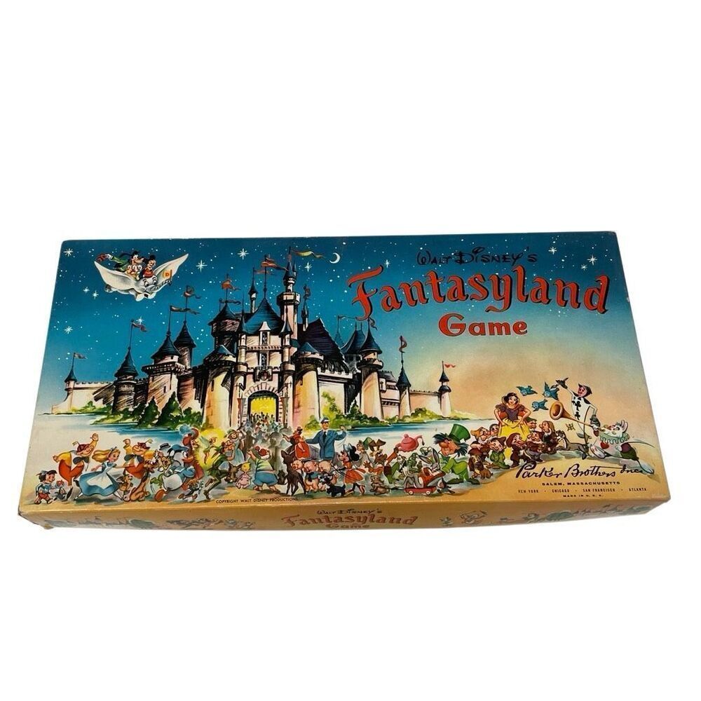 Original 1956 Disney FANTASYLAND Board Game Disneyland Parker Brothers READ